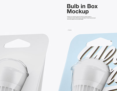 Bulb in Box Mockup