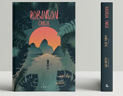 Bookcover Robinson Crusoe - illustration