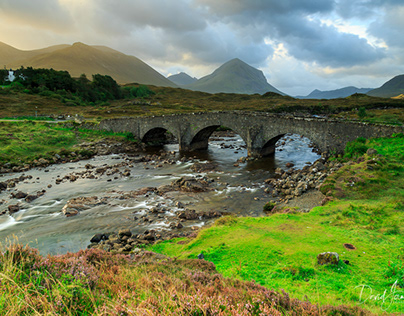 Sligachan Old Bridge on the Isle of Skye in Scotland