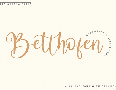 Betthofen - Free Download Handwriting Script font
