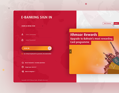 Dashboard designed in VeriPark for Ithmaar Bank.
