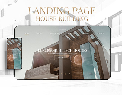 Landing page for a building company