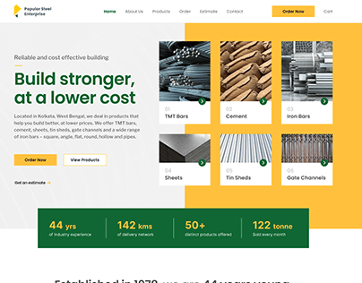 Project thumbnail - A Steel Company Website Design