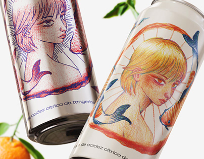 Brewery Illustration Label - Tart Blonde Ale Tangerine