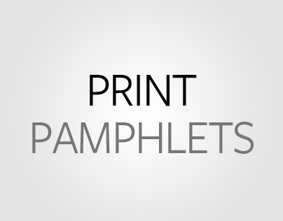 Print - Pamphlets
