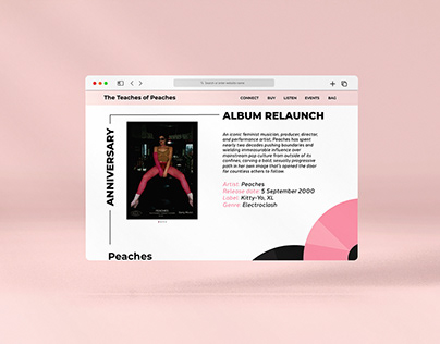Teaches Of Peaches album relaunch (UI/UX)