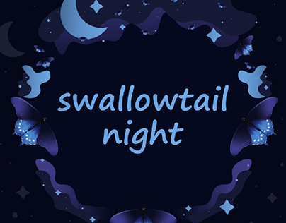swallowtail night profile frame