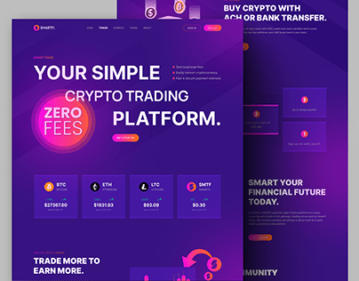 Earn Interest With Crypto Landing Trade Page