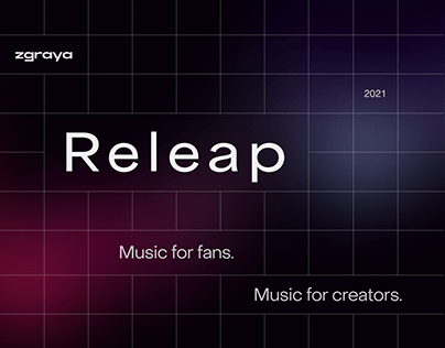 Releap: website for music NFT platform