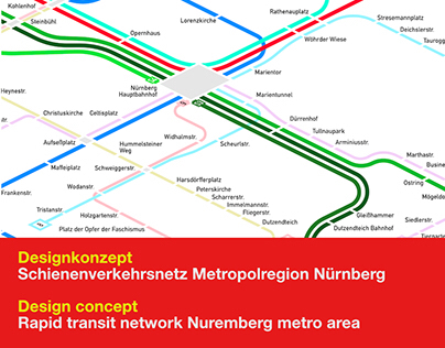 Design concept - Rapid transit network Nuremberg metro