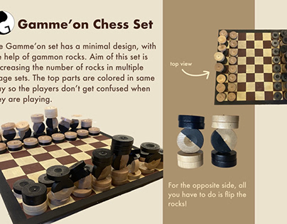 Chess Set from gammon rocks / studio class projeci