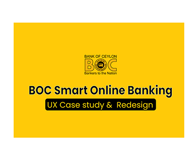 BOC Smart Online Banking UX case study & Redesign