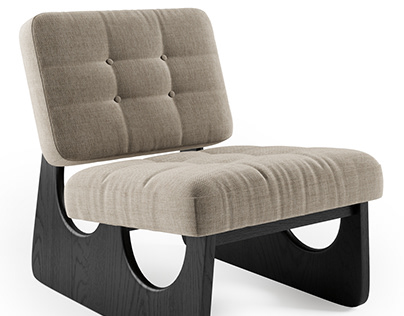 Japandi Boucle Lounge Chair
