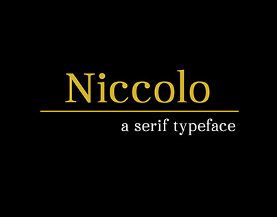 Niccolo Typeface