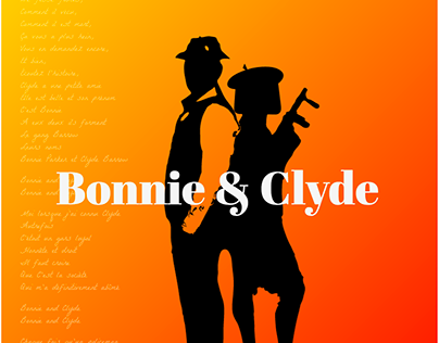 Bonnie & Clyde - Lyrics Poster