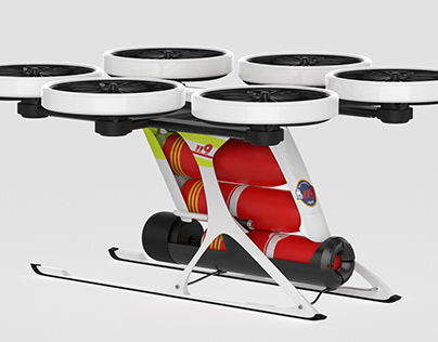 Fire extinguish drone concept
