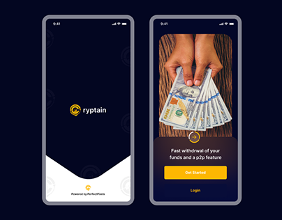 Cryptain spalsh and onboarding screen