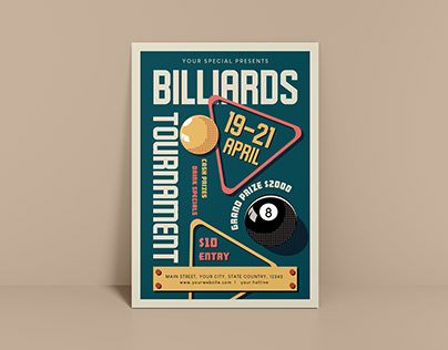Billiards Tournament Flyer
