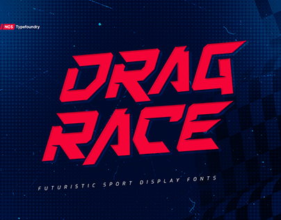 Dragrace Futuristic Sport Display Typeface