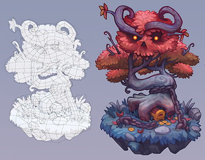 2.5D Handpainted Stylized Game Asset