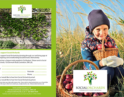Social Orchards leaflet and roller banner