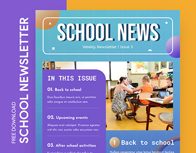 Free School Awards and Achievements Newsletter Template