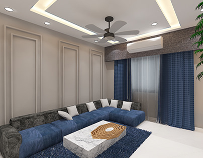 DRAWING HALL 3D INTERIOR DESIGN ONLY ₹1700/-