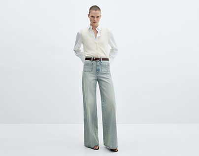 Wide-leg jeans with pockets for MANGO Effortless SS24