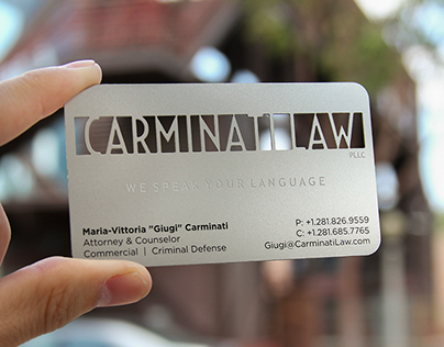 Stainless Steel Attorney Business Card