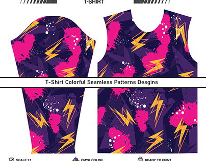 T-Shirt Colorful Seamless Patterns Desgins