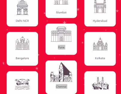 Indian Cities with Lottie Animation