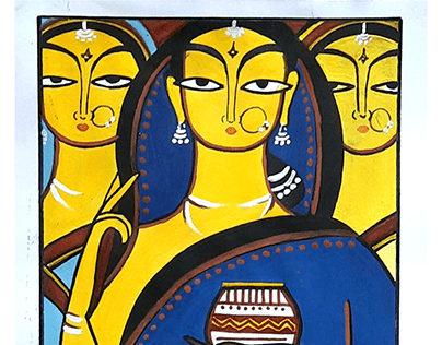 RECREATING JAMINI ROY'S "BRIDE AND TWO COMPANIONS"