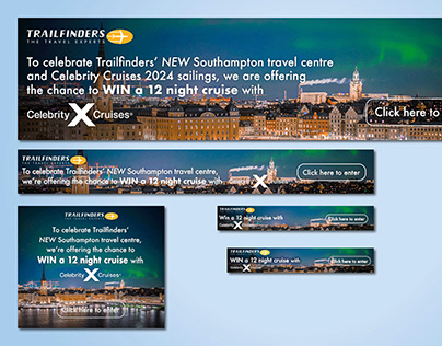 Animated web banner ad campaign for travel