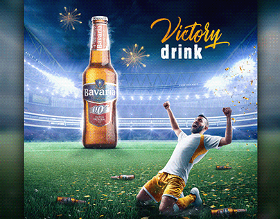 Professional advertising design for Bavaria drink