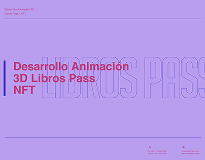 Desarrollo Animación 3D - Libros Pass NFT