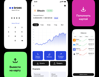 Multi-currency Crypto Wallet Mobile App UI/UX Design