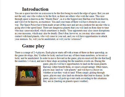 Rule Book For Board Game