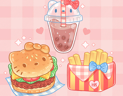 Hello Kitty Combo Burger @amortentia_pins Commission