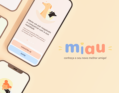 MIAU | App de adoção responsável de pets | UI/UX Design