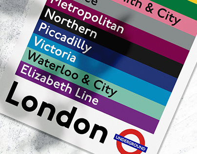London Underground Art Elizabeth Line added