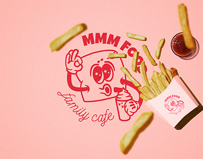 MMM FOOD family cafe - logo and brand identity