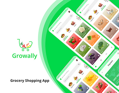 Growally - Grocery Shopping App UX UI Portfolio