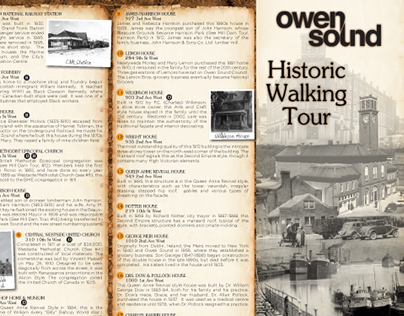Brochure Design: Owen Sound Historic Walking Tour