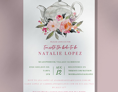 Bridal Tea Party Invitation
