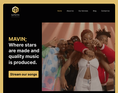 Landing Page for Mavin Record Label