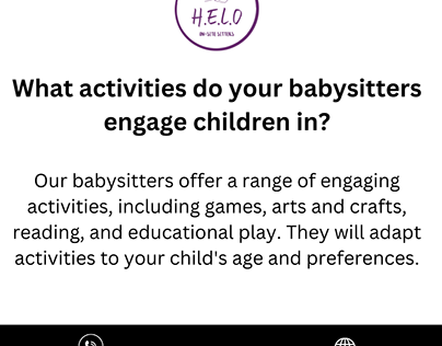 What activities do your babysitters engage children in?
