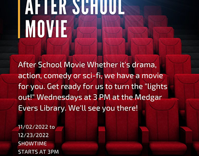Lights Out After School Movie Flyer
