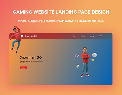 Website landing page ( Gaming website )