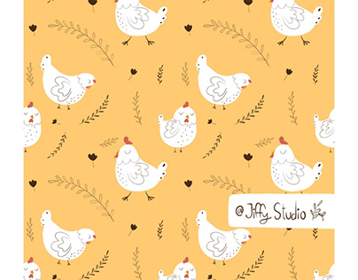 Lovely Chick seamless pattern design