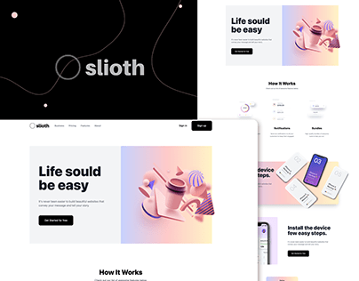 Slioth - Modern & Clean OnePage SaaS Landing Page